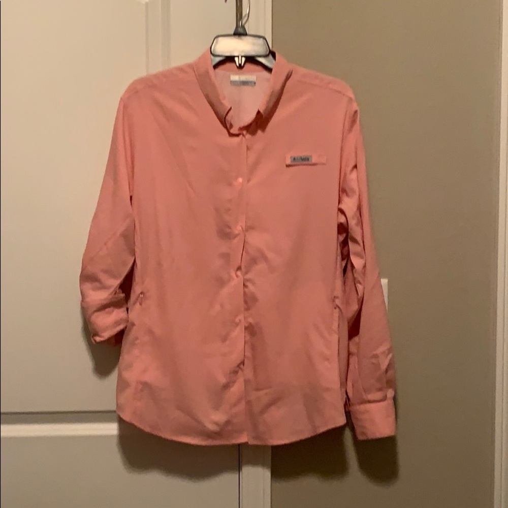 NWOT Columbia PFG peach shirt! NEVER WORN!!!